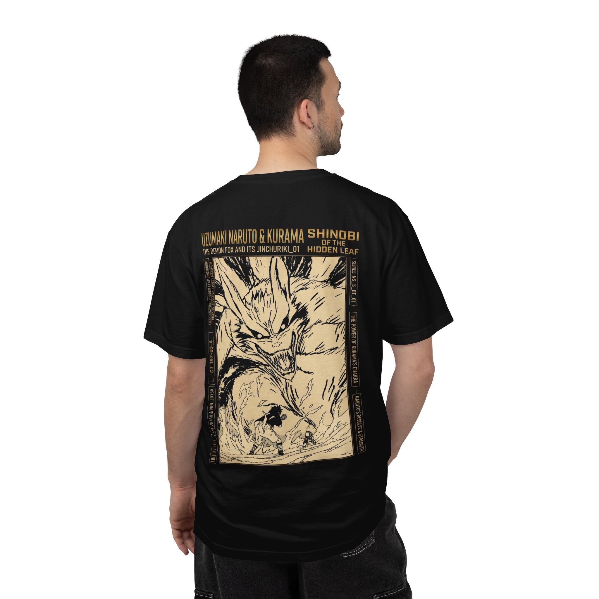 Naruto and Kurama T-Shirt — Anime Shinobi Vintage Poster Tee